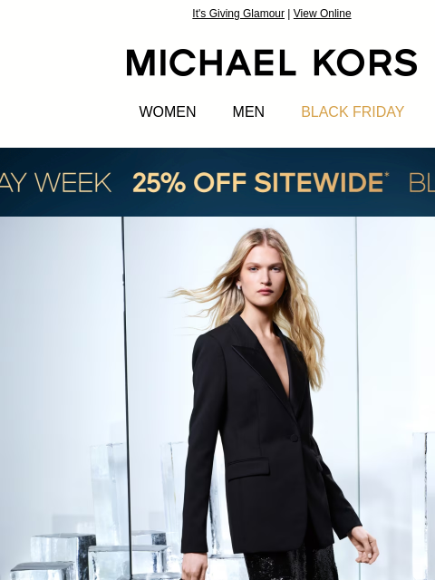 michaelkorsmail newsletter: It’s Party Time!🥂 25% Off Sparkling Holiday Style...