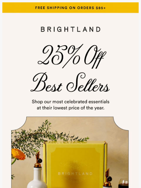 brightland newsletter: ✨ 25% Off + “Truly enhances every dish”
