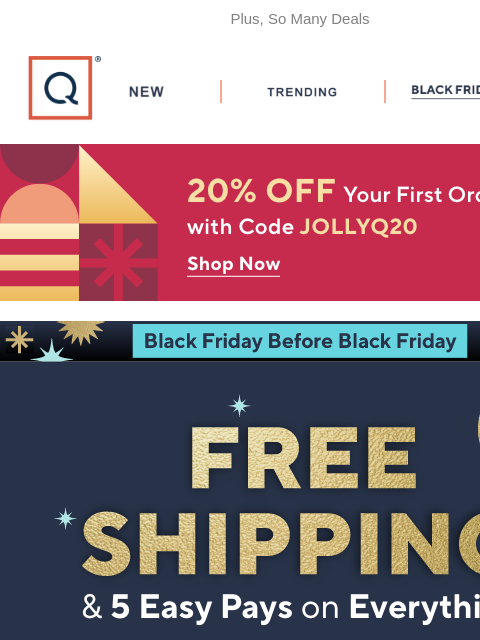 qvcemail newsletter: Final Day! Free Shipping & 5 Easy Pays