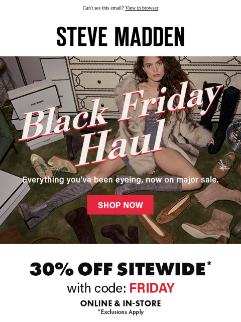 stevemadden newsletter: Your Whole Wishlist Is ON SALE
