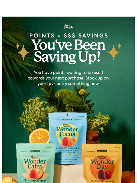 plantpeople newsletter: You have points available!