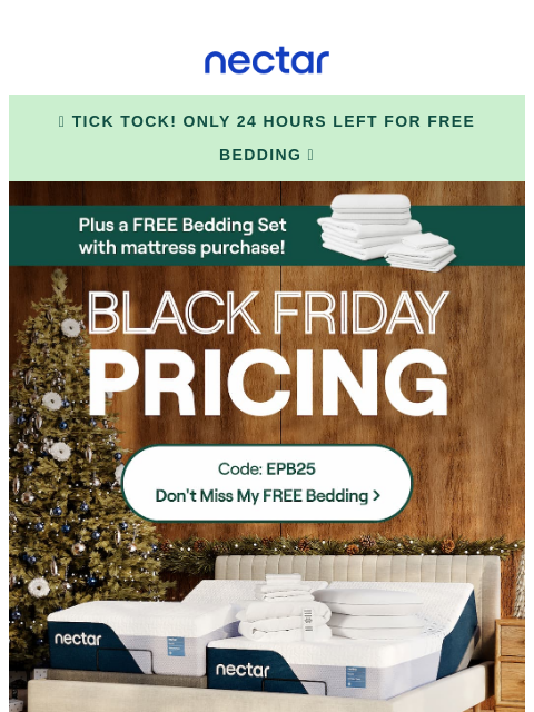 nectarsleep newsletter: 📢 Tomorrow at Midnight: Final Chance for Bonus Be...