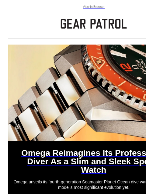 gearpatrol newsletter: Meet Omega’s New Pro Dive Watch