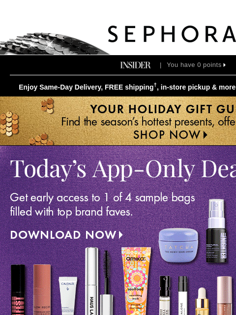 sephora newsletter: PSA 📣 Cyber Week starts early on the app!