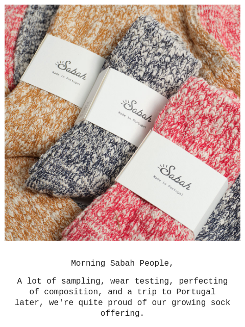 sabah newsletter: Introducing Camp Socks 🧦🏕️