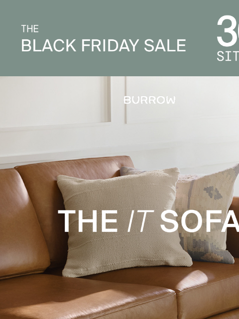 burrow newsletter: 30% off the internet’s favorite sofa