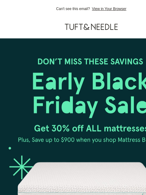 tuftandneedle newsletter: These savings are the real deal * pun intended * 