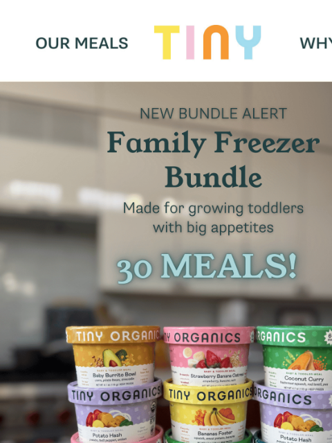 tinyorganics newsletter: Big Appetites? Meet the Family Freezer Bundle 🍽️