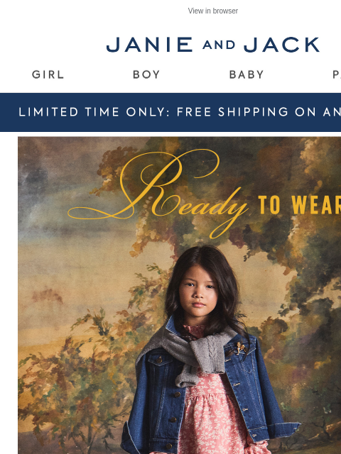 janieandjack newsletter: We heard you love free shipping...