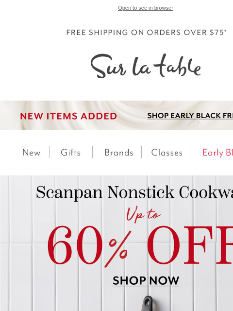 surlatable newsletter: Top-selling Scanpan is 60% off for a limited time