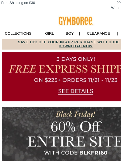 gymboree newsletter: 60% Off Holiday Gifts They'll Obsess Over 🎁🎀❤️