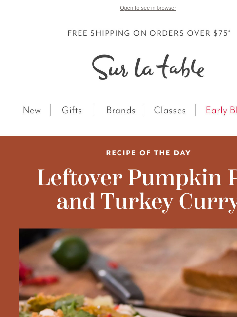 surlatable newsletter: Too Much Turkey? We’ve Got Ideas.