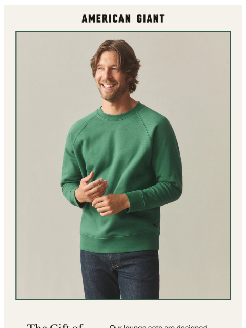 american-giant newsletter: Sets in new colors