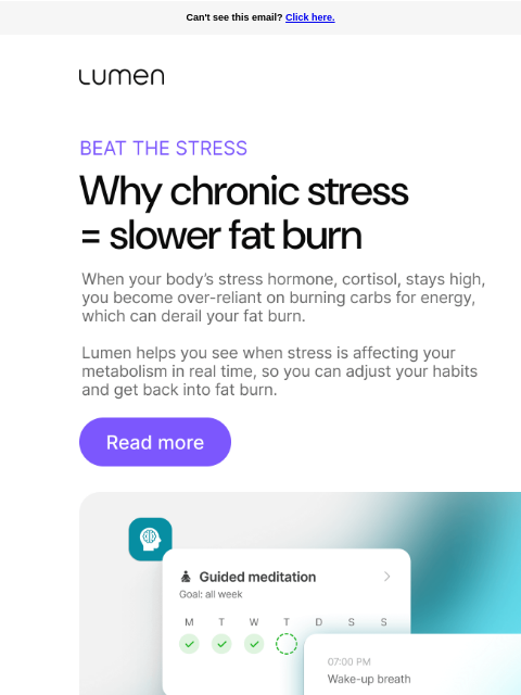 lumen newsletter: Is stress secretly slowing your metabolism?