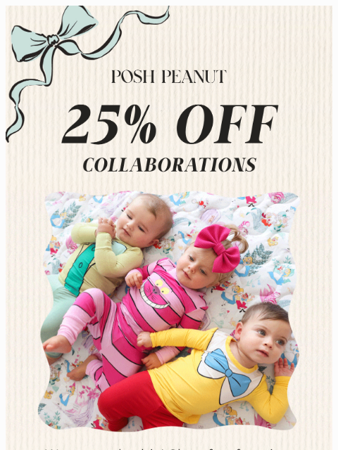 poshpeanut newsletter: 🤭We NEVER Do This: 25% OFF COLLABS