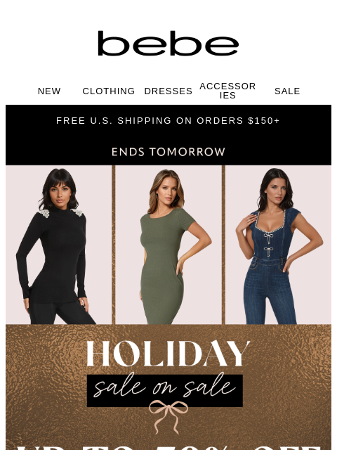 bebe newsletter: Up to 70% Off Feels... Too Good To Be True
