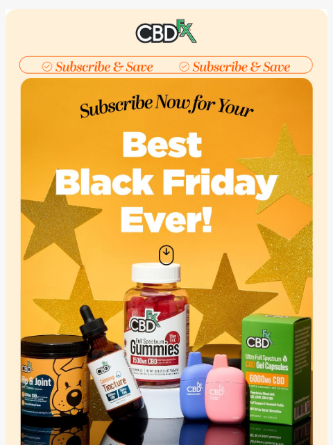 cbdfx newsletter: Last chance to score extra Black Friday savings, f...