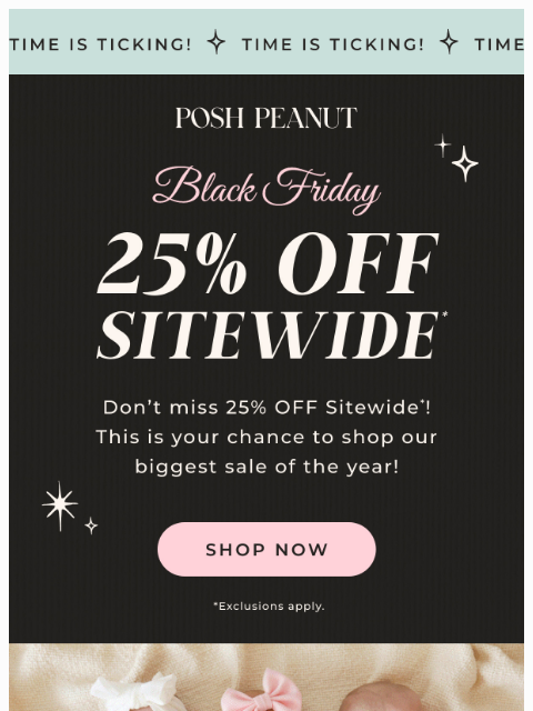 poshpeanut newsletter: ✨ Unwrap 25% Off Black Friday Savings!