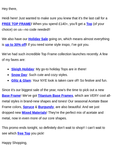 paireyewear newsletter: Final Call for a FREE Top😍