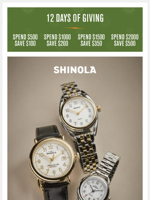 shinola newsletter: Our Most-Loved Gifts for Her
