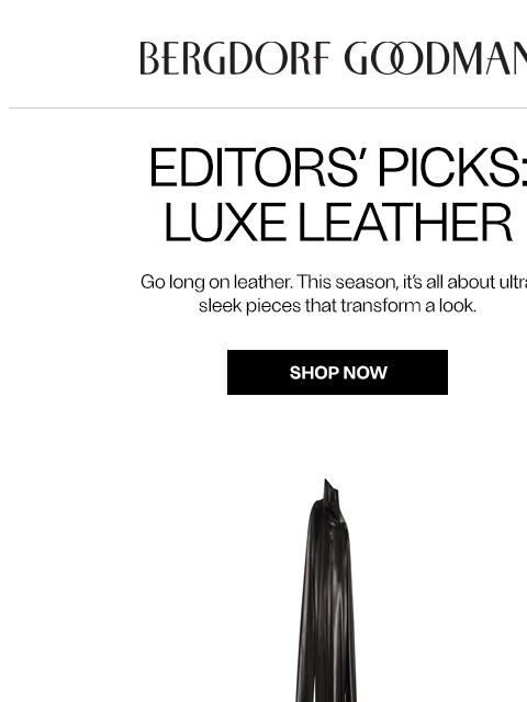 bergdorfgoodman newsletter: Editors’ Picks: Luxe Leather