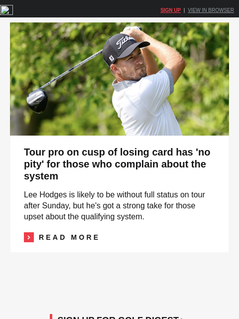 golfdigest newsletter: Nicklaus Companies files for bankruptcy