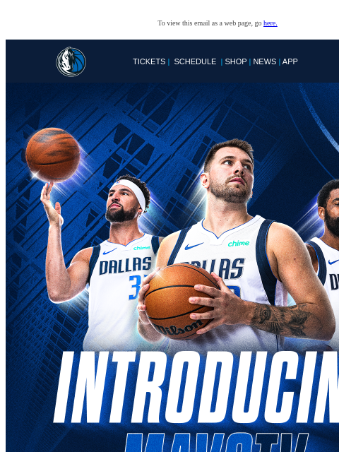 Subscribe Now to MavsTV To view this email as a web page, go here. TICKETS | SCHEDULE | SHOP | NEWS | APP This email was sent to: brands.news.subscription@gmail.com This email was sent by: Mavs Media