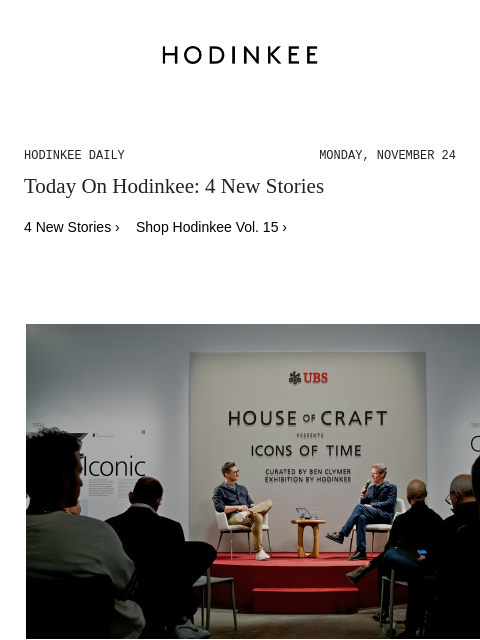 hodinkee newsletter: Hodinkee Daily | 11/24/2025