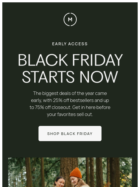 shopmoment newsletter: Black Friday Sale is LIVE