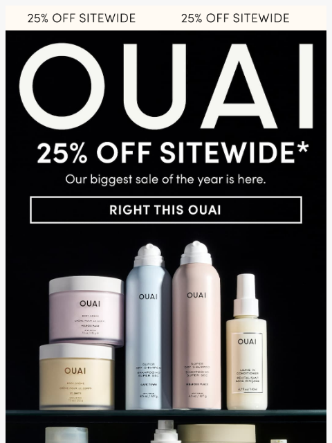 theouai newsletter: This OUAI for 25% off sitewide