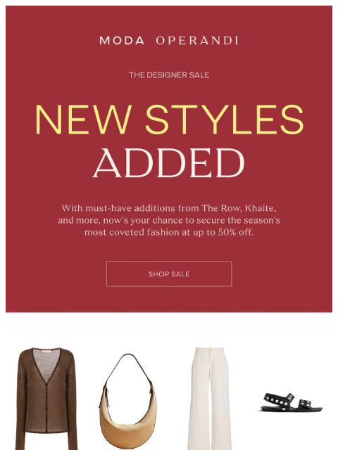 modaoperandi newsletter: The Designer Sale just got better…