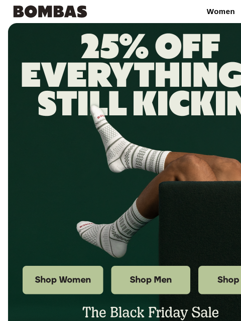 bombas newsletter: Everything’s 25% Off, and Everyone’s Getting These