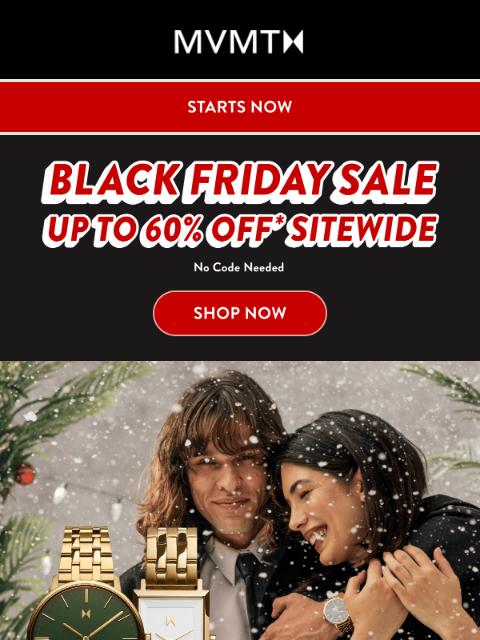 mvmt newsletter: Starts Now: Up to 60% Off for Black Friday ✨