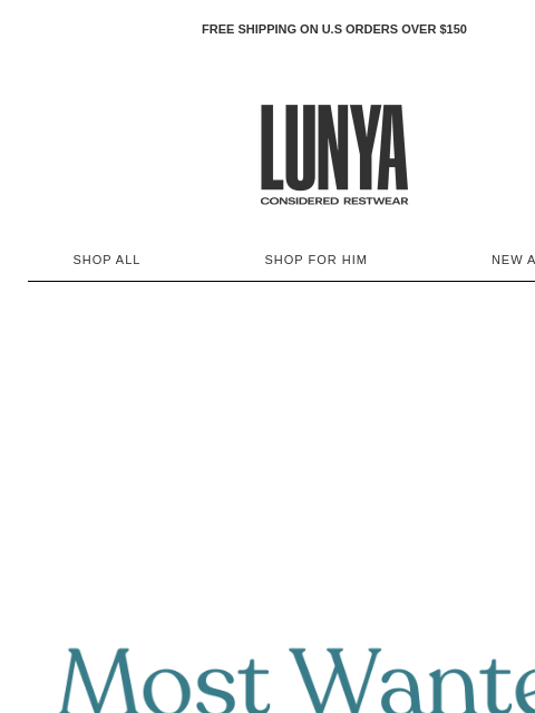 lunya newsletter: ON SALE & GOING FAST