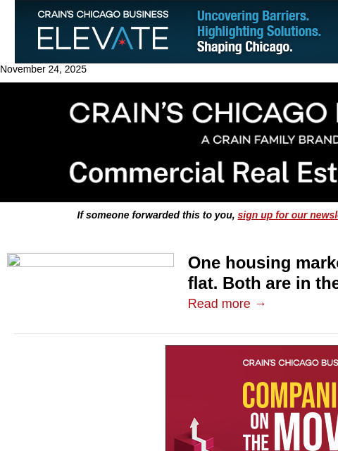 crainalerts newsletter: A tale of two housing markets