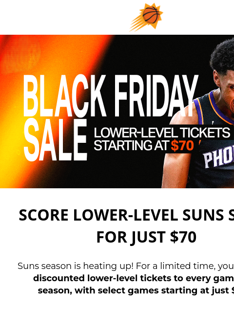 suns newsletter: Exclusive Phoenix Suns Black Friday Deals!