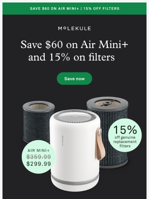 molekule newsletter: BREATHE. Black Friday is here. 😌 🎉