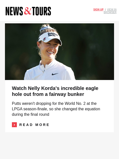 golfdigest newsletter: PGA Tour's fall season ends with a first