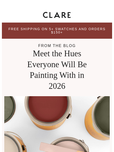 clare newsletter: Ready for walls that wow in 2026?