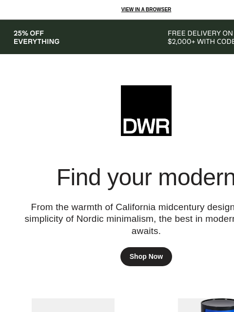 dwr newsletter: Still thinking it over?
