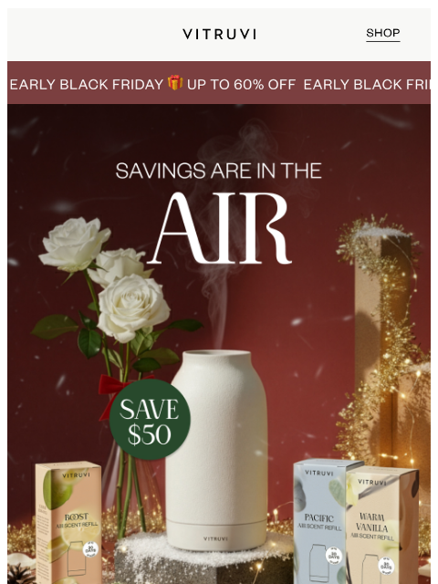 vitruvi newsletter: Lowest Price EVER On Air Waterless 🌟