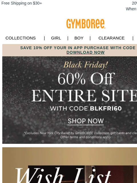 gymboree newsletter: The Most Wonderful Savings of the Year 🎄✨