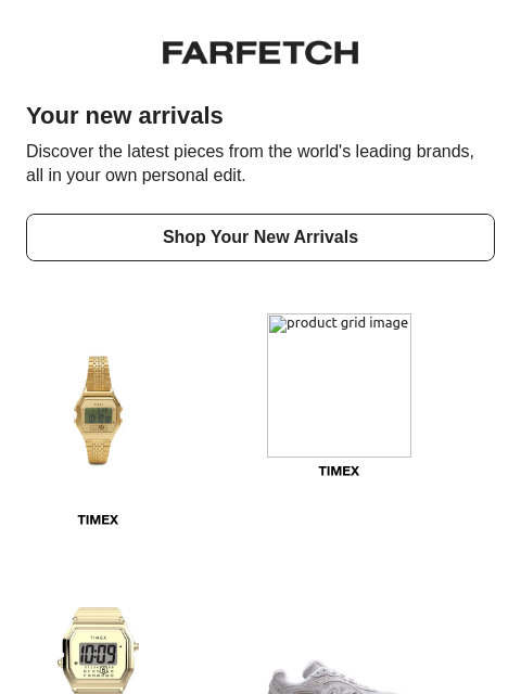 farfetch newsletter: New in: your personal edit