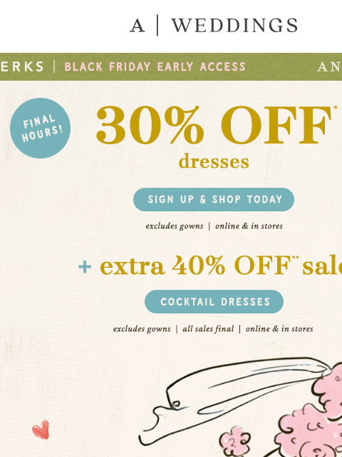anthropologie newsletter: ICYMI: 30% OFF is live for AnthroPerks only!