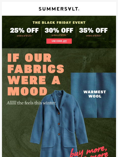 summersalt newsletter: Fabrics to Match Every Mood