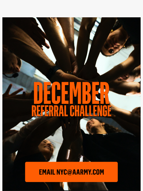 aarmy newsletter: December Referral Challenge 🫡