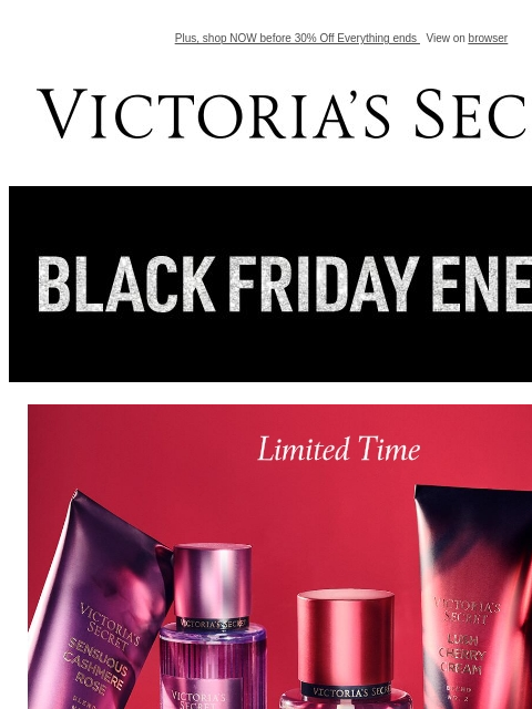 Plus, shop NOW before 30% Off Everything ends View on browser Victoria's Secret VSCC Available Credit Display images to show real-time content Display images to show real-time content Display