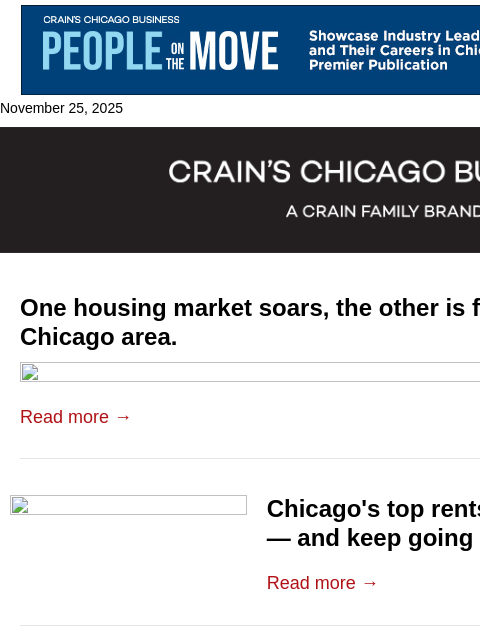 crainalerts newsletter: Diverging housing markets are shaping Chicago