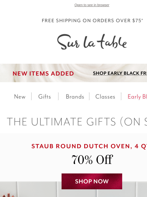 surlatable newsletter: Don't Miss 70% Off Your Forever Dutch Oven!