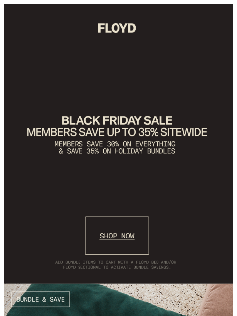 floydhome newsletter: Save 30% on sectionals, storage, and more